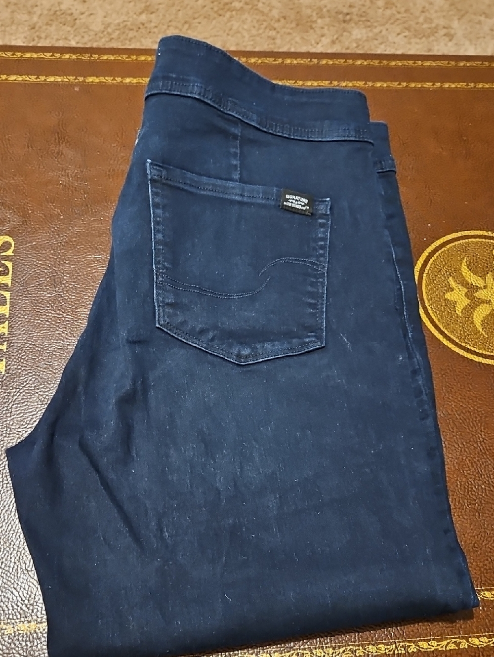 Signature by Levi Strauss Slim Straight Jeans - Dark Blue